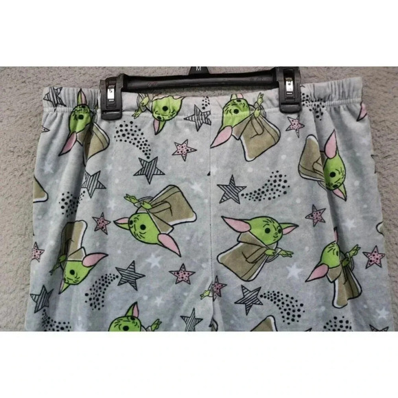 Star Wars Baby Yoda Fleece Lounge/Pajama Pants-Size Large-Drawstring - Picture 7 of 7